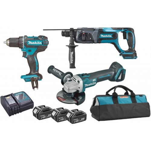 Makita DLX3078TX1 Aku sada DGA504+DHR241+DDF482 Li-ion LXT 18V