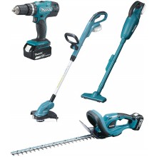 Makita DLX4093 Aku sada DHP453Z+DUR181Z+DCL180Z+DUH523Z Li-ion LXT 18V (2xBL1830B+DC18RC)