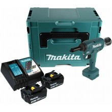 Makita DRV250RFJ Aku Nitovacia pištoľ Li-ion LXT (2x3,0 Ah /18V) Makpac