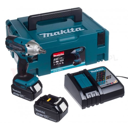 Makita DTW190RFJ Aku rázový uťahovák (1/2''/190Nm) Li-ion LXT (2 x 3,0 Ah/18V) Makpac