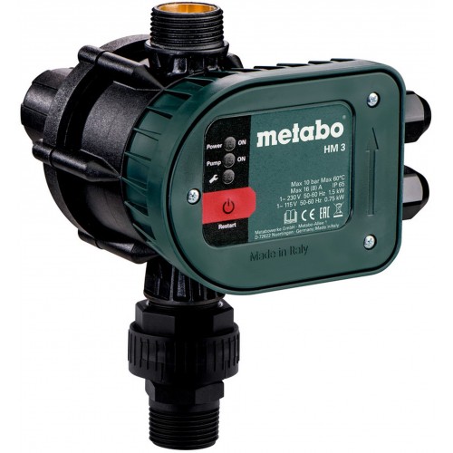 Metabo HM 3 Hydromat Elektronický tlakový spínač s ochranou proti chodu nasucho 62879900