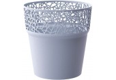 Prosperplast TREE kvetináč s čipkou 17,5 cm, ľadovo šedý DTRE175