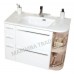RAVAK SDZU Praktik S L skrinka pod umývadlo, Strip Onyx / biela X000000322