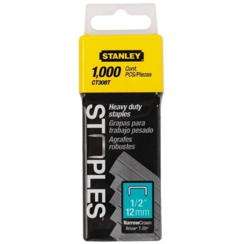 Stanley 1-CT308T Hranaté spony do 1-CT10X, 12mm, 1000ks