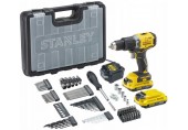 Stanley SFMCD715D2A-QW FatMax V20 Aku bezuhlíková vŕtačka 18V so sadou príslušenstva 100ks