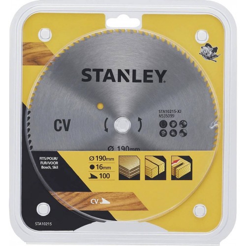 Stanley STA10215-XJ Pílový kotúč pre priečne rezy 190 x 16 mm, 100 zubov