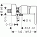 Hansgrohe METROPOL S Páková sprchová batéria na stenu DN15, chróm 14661000