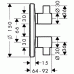 Hansgrohe iControl S, uzatvárací a prepínací ventil pod omietku DN20, chróm 15955000