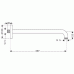 Hansgrohe Sprchové rameno 389 mm DN15, vzhľad nerezu 27413800