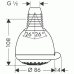 Hansgrohe CROMA 3jet Horná sprcha DN15, biela 28443450