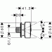 Hansgrohe AXOR Bočná sprcha DN15, chróm / zlato 28464090