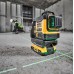 DeWALT DCLE34031D1 Aku Linkový laser 3 x 360°, zelený XR (18V/1x2,0Ah) Kufor