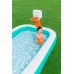 BESTWAY Dunk N' Splash Nafukovací bazén s basketbalovým košom, 251 x 168 x 102 cm 54445