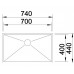 BLANCO ZEROX 700-U Nerez hodvábny lesk, 740x440 mm, bez tiahla, C-Overflow 521593