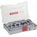 BOSCH Sada frézovacích bitov, zarovnávanie a zaobľovanie, 1/4" driek 2607017470