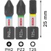 BOSCH Sada skrutkovacích bitov PRO Impact, PH2 (5×)/PZ2 (5×)/T20 (5×)/T25 (5×)/T30 (5×)