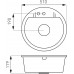 FERRO MEZZO II Granitový drez 510mm, grafit DRGM1/51HA