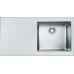 Franke Crystal CYV 611, 1000x510 mm, nerez + biele sklo, drez ľavý 101.0062.563