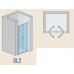 RONAL SL2 Swing-Line dvojkrídlové dvere, 50-90 cm, biela / Cristal perly SL2SM10444