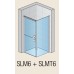 RONAL SLM6 Mobility rozdelené dvere pre stenu, 100cm, ľavé, alchr./číre sklo SLM6G10005007