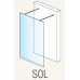 RONAL SOL Pur samostatná rovnobežná stena, 130-160cm, chróm / durlux SOLSM21022