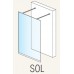 RONAL SOL Pur samostatná rovnobežná stena, 130-160cm, chróm / zrkadlové SOLSM21053