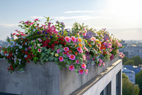 barevne rastliny na balkone