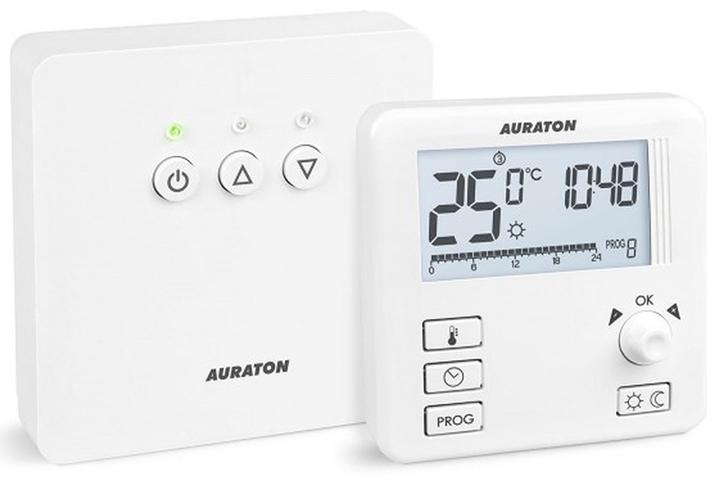 AURATON 3021 RT Bezdrôtový programovateľný termostat s týždenným programom, 2 teploty