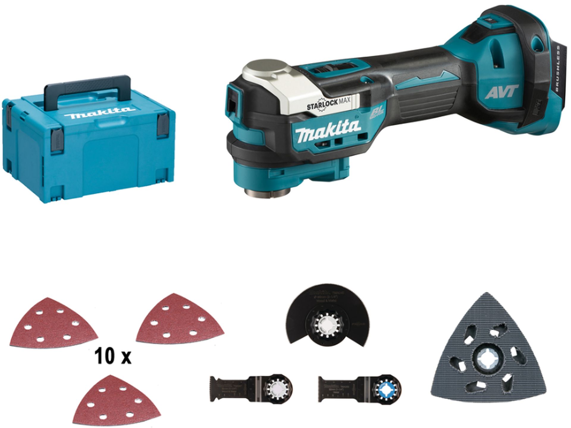 Makita DTM52ZJX1 Aku oscilačné náradie MultiTool (18V/bez aku) Makpac